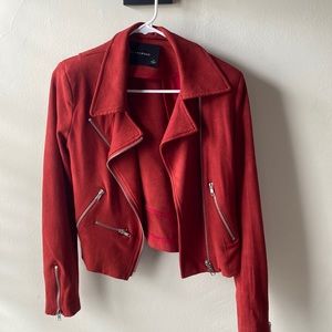 Red suede jacket in size small